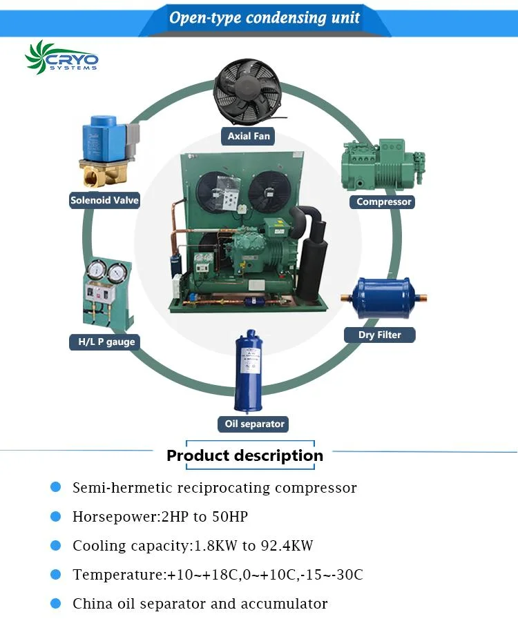 Industrial Refrigeration Equipment for Cold Room Open Type Condensing Unit